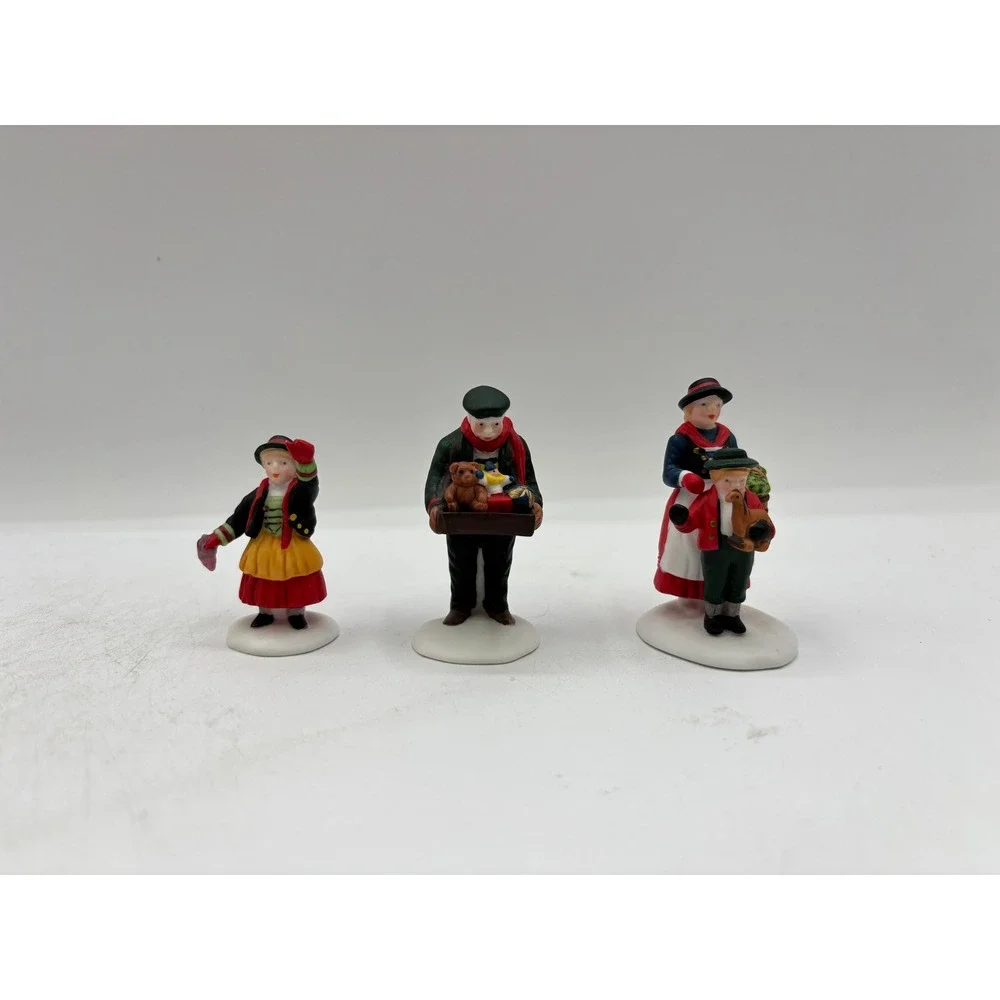 Department 56 1990 Vintage Heritage Village The Toy Peddler Set of 3 5616-2